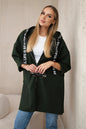 Hooded Sports Women's Large Size Long Sleeve Zipper Woolen Coat