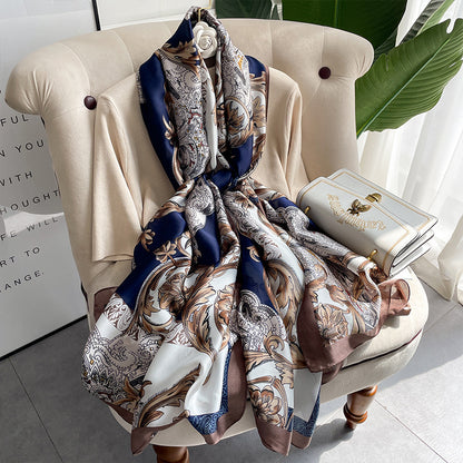 Women's Fashionable New Shawl With Silk Scarf