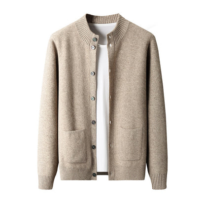 Men's Half Turtleneck Short Thickened Knitted Bottoming Sweater