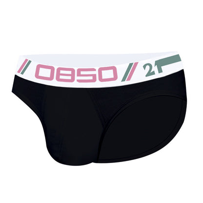 Men's Cotton Underwear Sexy Comfortable Breathable Solid Color Low Waist Convex