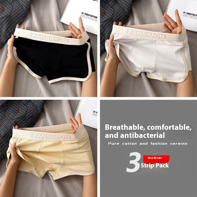 Retro Style Men's Underwear Comfortable Breathable Boxers Youth Shorts