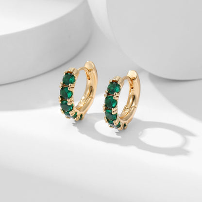 Copper Micro Inlaid Zircon Thickened Color Retention Ear Clip