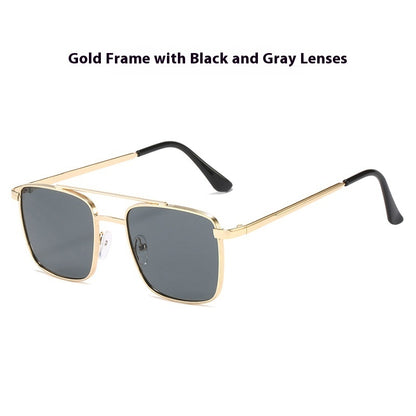Men's Square Metal UV-proof Sunglasses