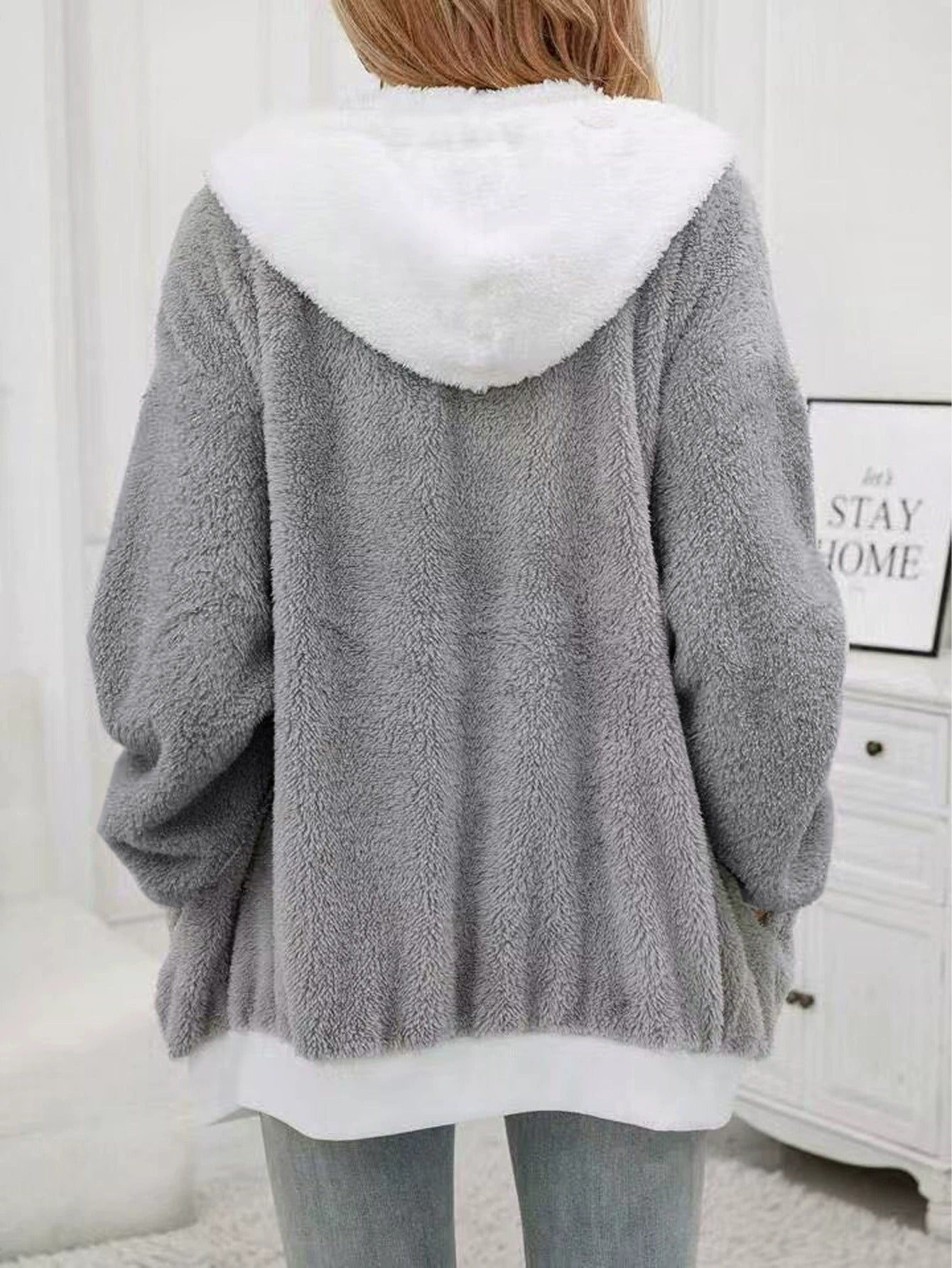 Women's Casual Multicolor Double-sided Plush Zipper Plush Coat