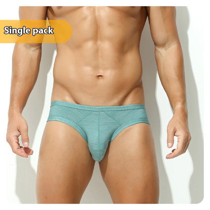 Sexy Back Hollow Men's Briefs Low Waist Sexy Three-dimensional