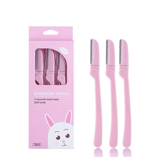 Folding eyebrow shaping knife set