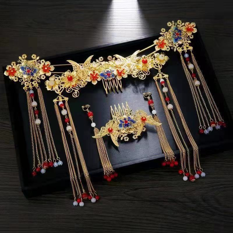 Flower Hairpin Hanfu Hair Crown Gorgeous Fairy Girl Toasting Clothes