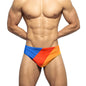 New Men's Rainbow Stripes Swim Briefs Sexy Fashion