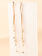 Front 2 Back 3 Strings Lucky Beads Tassel Earrings