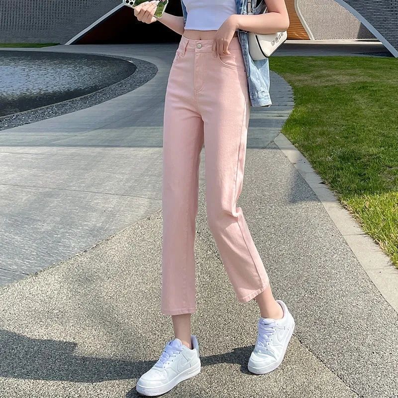 Straight Jeans Women's Loose High Waist