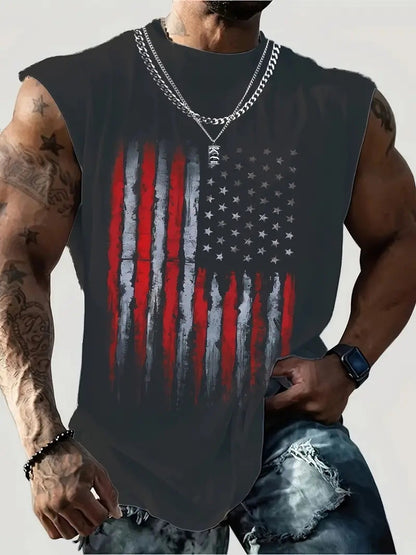 Fashion Personality New Printed Men's Vest Top