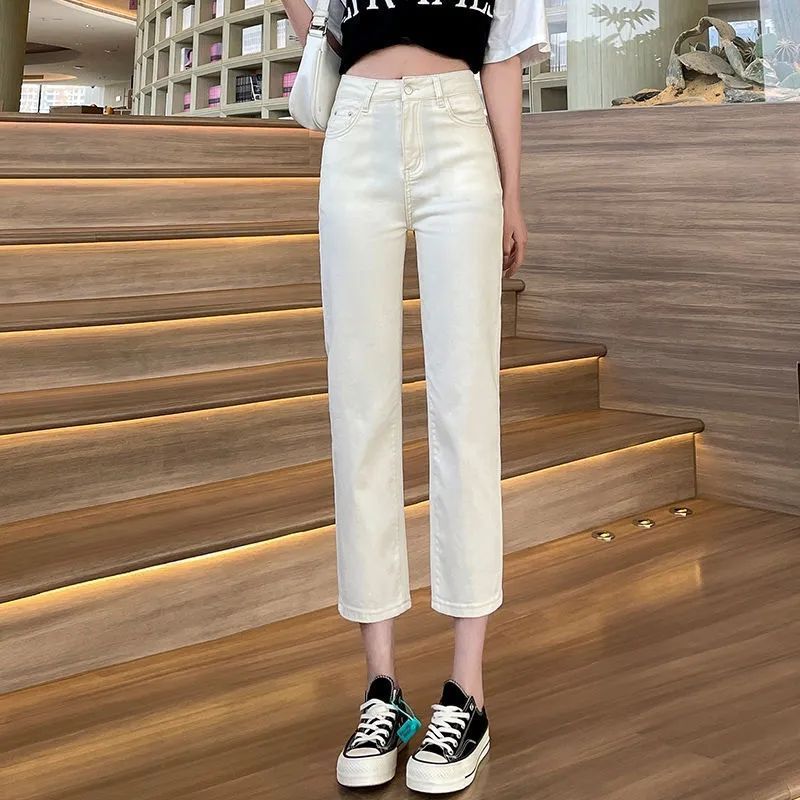 Straight Jeans Women's Loose High Waist