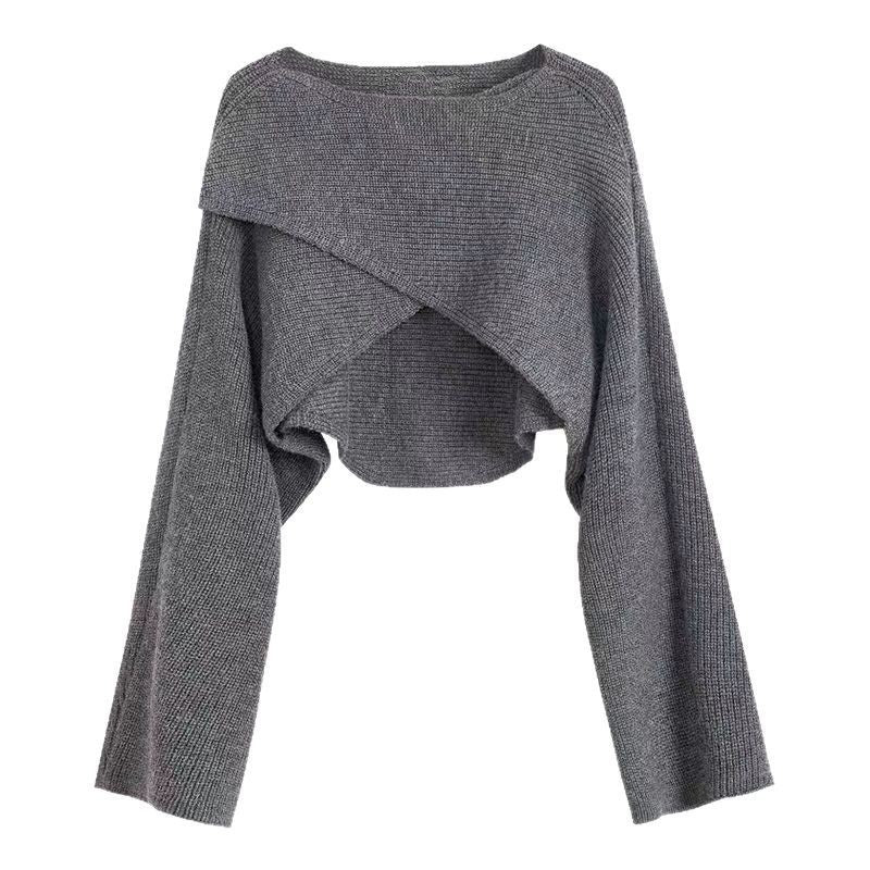 Autumn And Winter Design Sense Niche Cross Sweater