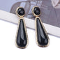 Personality Retro Long Unique Geometric Resin Earrings