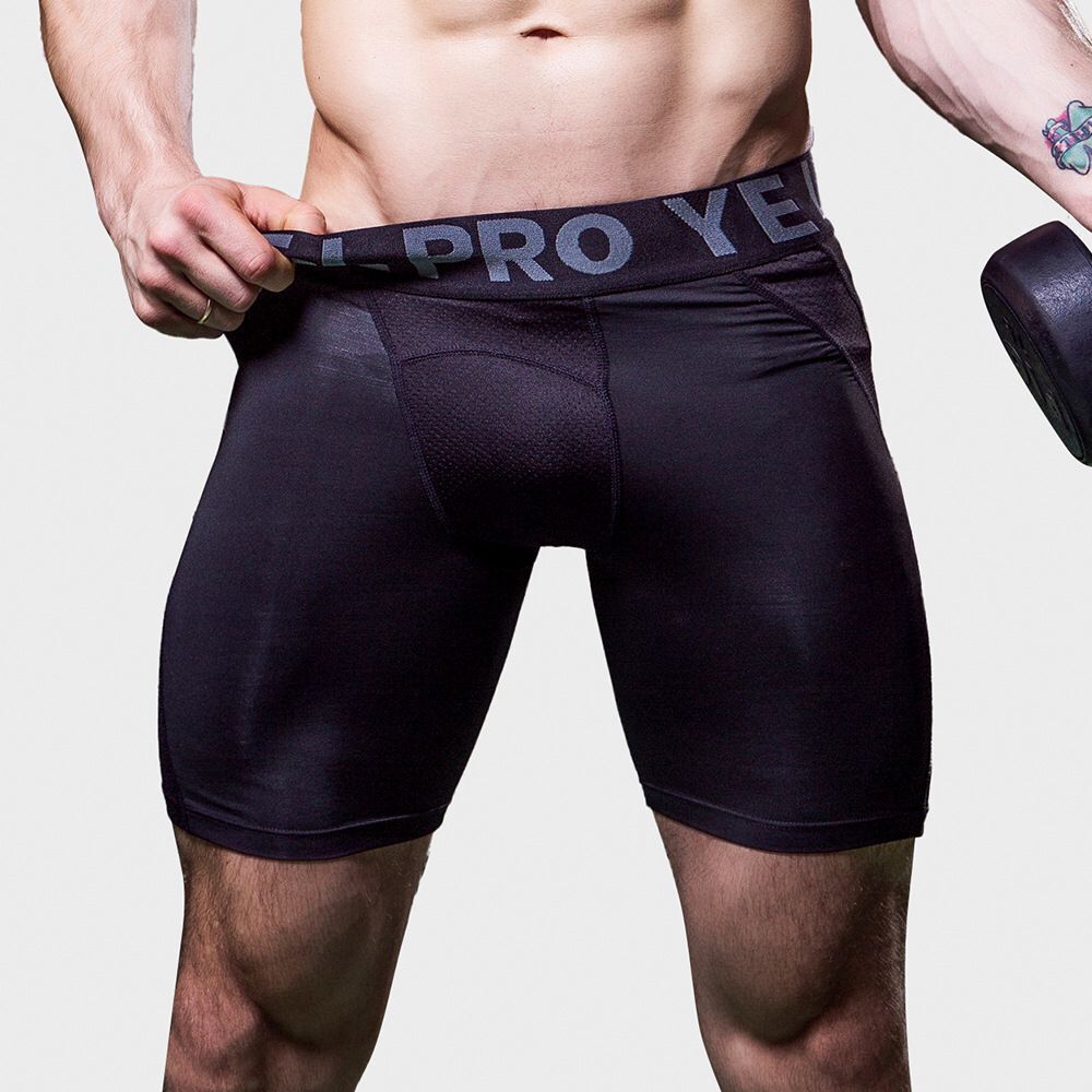 Sports Running Stretch Quick-drying Mesh Breathable Tight Shorts