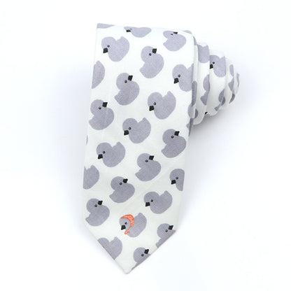 Korean Style Narrow Men's Clothing Cotton Tie
