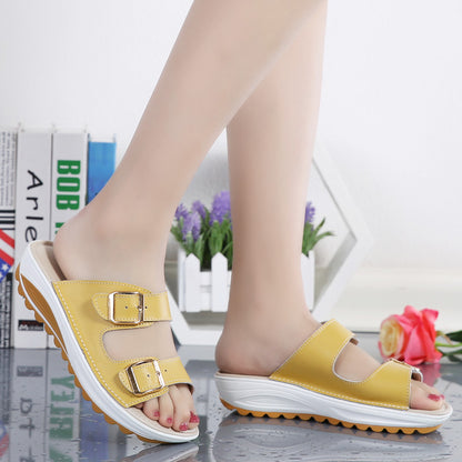 Leather beach shoes