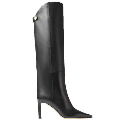 Simple European And American Style Fashion Catwalk Pointed-toe Stiletto Straight Boots