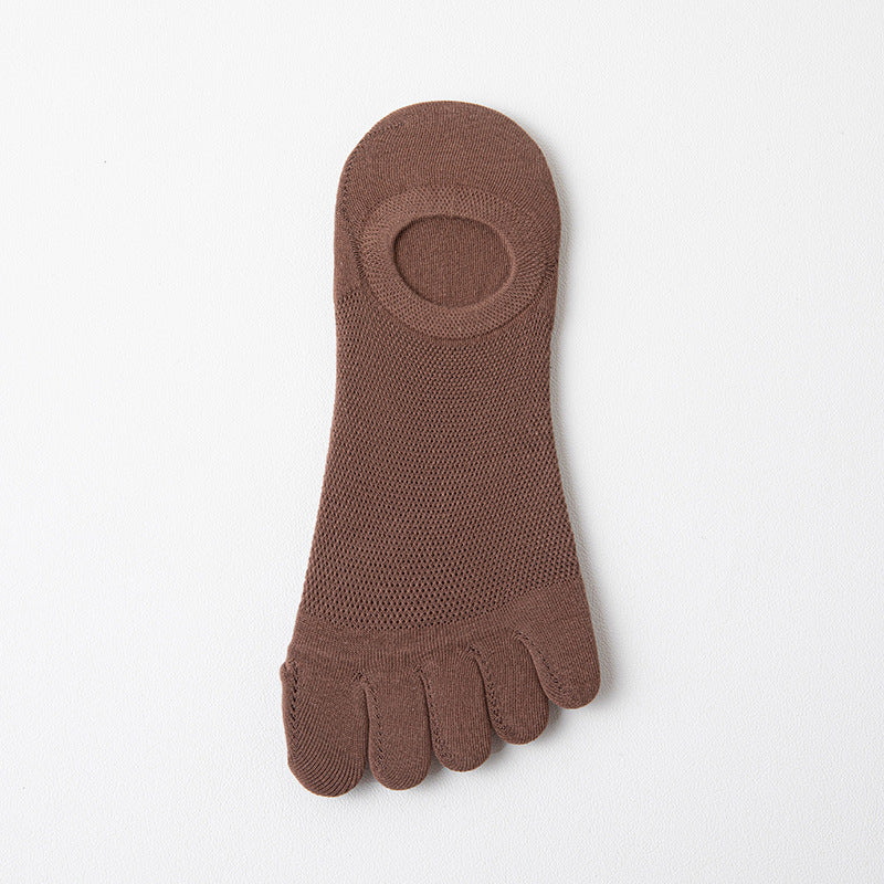 Men's Thin Mesh Breathable Five Finger Invisible Socks