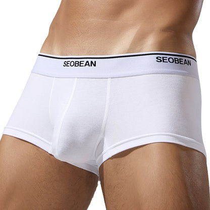 Men's Boxers Comfortable Breathable Cotton Low Waist