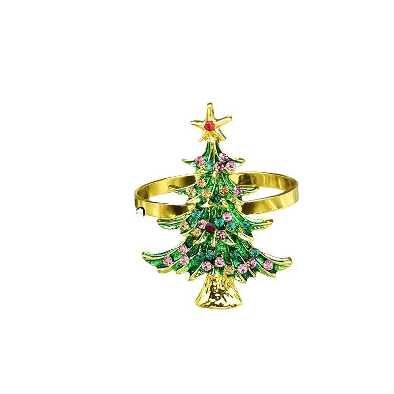 Christmas Upscale Western Restaurant Christmas Tree Napkin Buckle