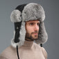 Rabbit Fur Unisex Thickened Warm Ear Protection Cold-proof Outdoor Hat