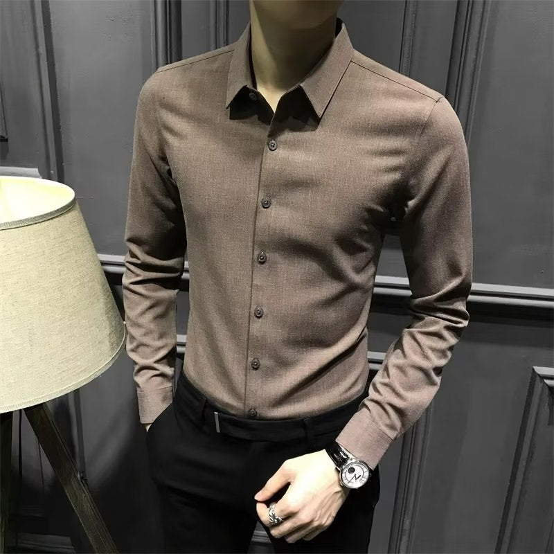 Men's Autumn And Winter New Long Sleeve Shirt