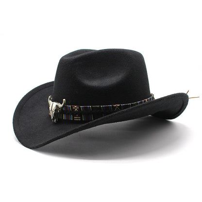 Western Cowboy Hat Woolen Jazz Male Ladies' National Style