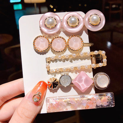 Girl's Simple Pearl Clip Set Hair Accessories