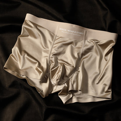 Men's Colorblock High-grade Ice Silk Underwear