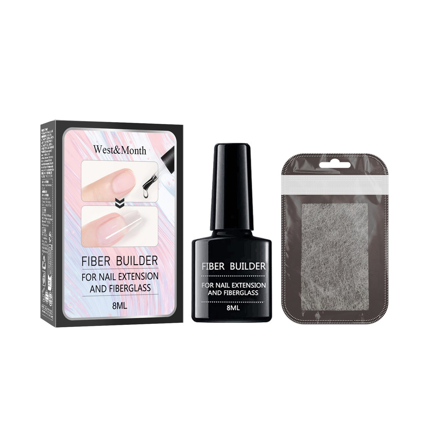 Fiber Bulider Nail Gel Quick Building Repair Broken Nails Soak Off UV Gel