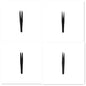 Stainless Steel Eyebrow Tweezers Black Flat Hairs Puller Beauty Makeup Tool