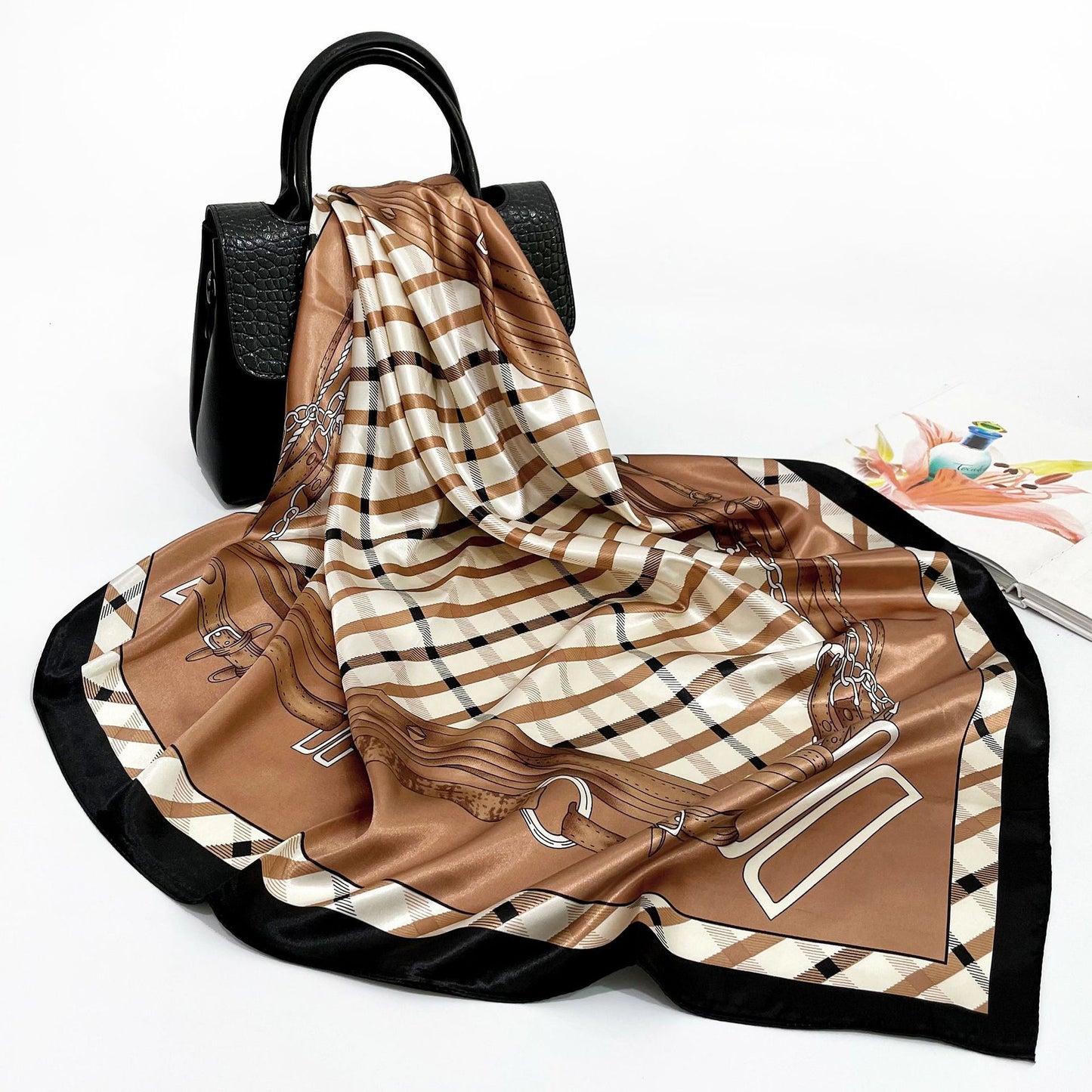 Spring And Autumn New 90cm Silk Scarf Silk Square