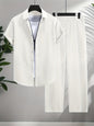 Fashion Jacquard Short-sleeved Shirt Trousers Suit