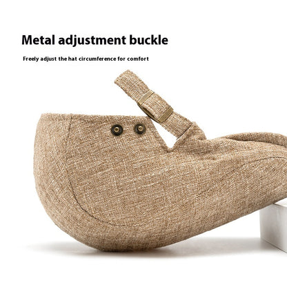 Breathable Cotton And Linen Beret Men's Retro Peaked Cap