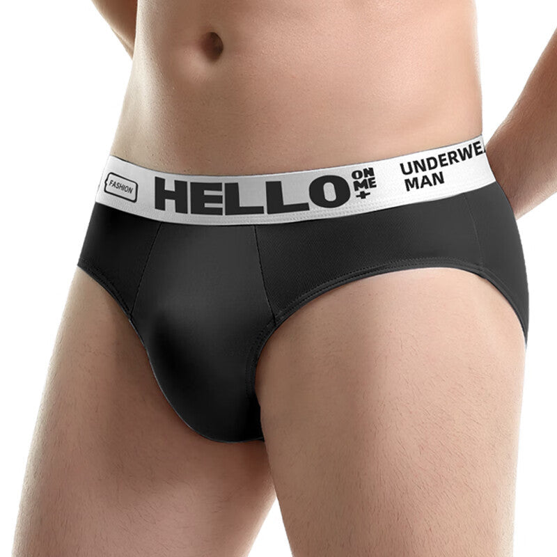 Men's Printed Letter Ice Silk Underwear