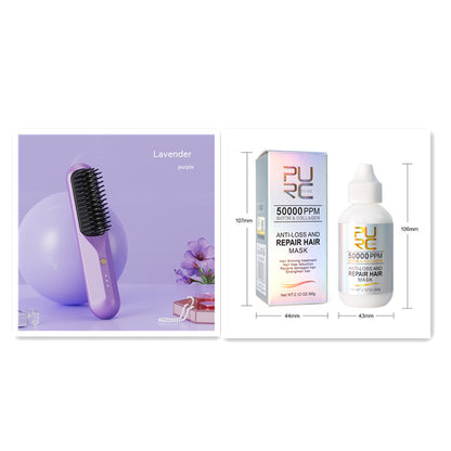 Wireless Hair Straightener Flat Iron Mini 2 IN 1 Roller USB 5000mAh Max 200 Degree Portable Cordless Curler 4 Levels Dry And Wet Uses