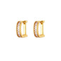Exquisite Geometric Inlaid Zircon Earrings