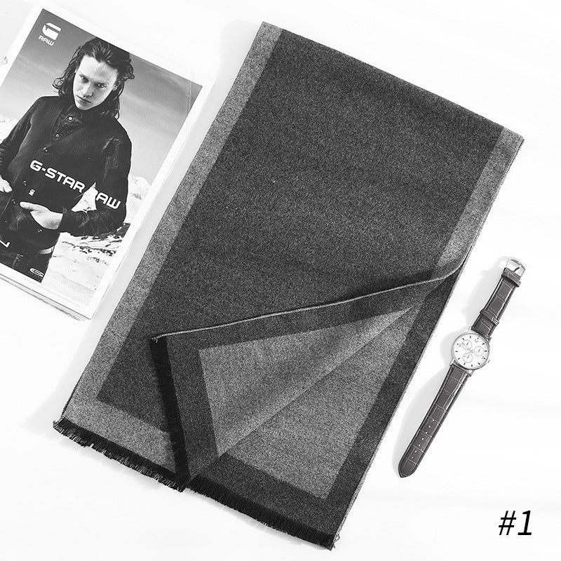 Artificial Silk Brushed Scarf Autumn And Winter Warm And Simple