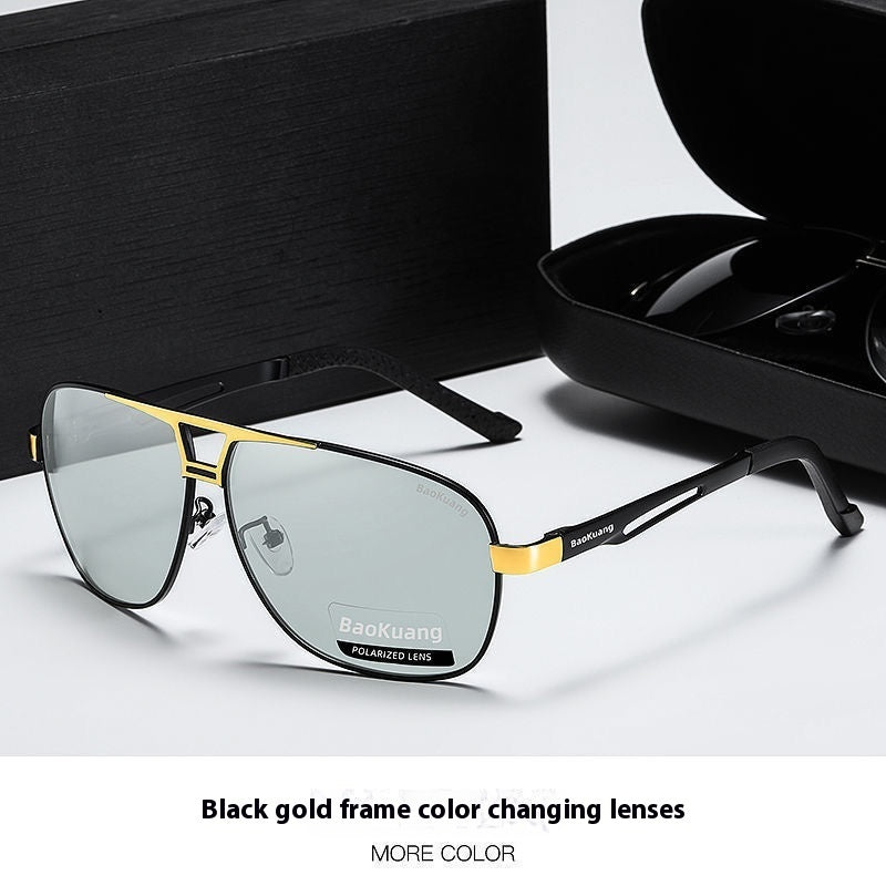 Men's New Day And Night Dual-use Discolored Sunglasses