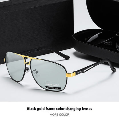 Men's New Day And Night Dual-use Discolored Sunglasses