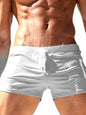 Men's Polyester High Waist Tight Lace-up Swimming Trunks