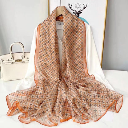 Yourou China Rose Printed Scarf