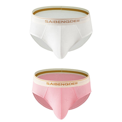 Men's Thin Breathable Sexy Briefs U Convex Big Bag Comfortable Solid Color Simple