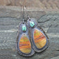 Retro Geometric Enamel Personalized Earrings