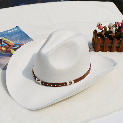 Men's Felt Riding Woolen Cowboy Hat