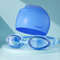 Large Frame HD Waterproof Anti-fog Swimming Goggles Swimming Cap