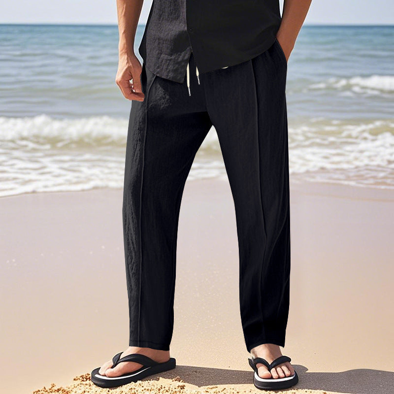 Tether Wide Leg Straight Men's Casual Pants