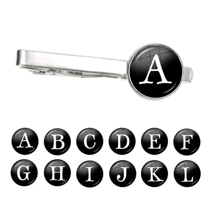 Letter Tie Clip Decoration With French Shirt