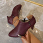 Casual Pointed Toe Stiletto Heel Ankle Love Decoration Solid Color Ankle Boots